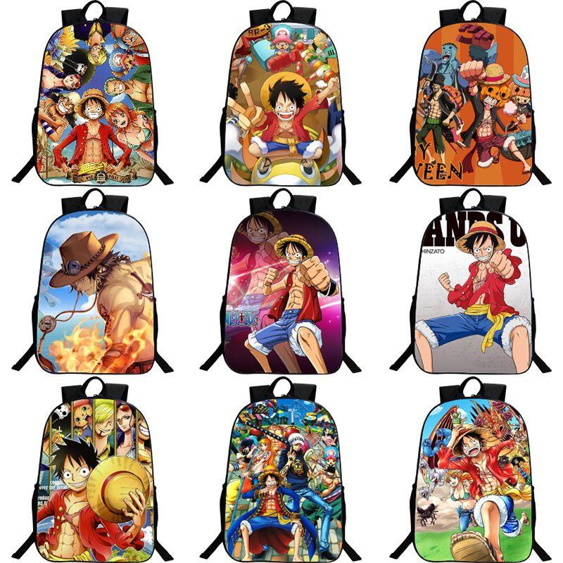 Durable And Fashionable Anime One Piece Monkey D. Luffy Travel Bookbag For Students