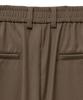 WEST GRAND BOULEVARD Wide Half-Banding Double-Pleat Slacks Brown