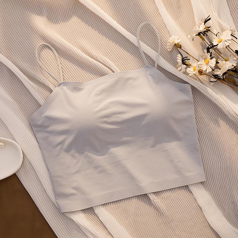 2025 New Style Spaghetti Strap Bralette: Beautiful Back, Thin Straps Bandeau, Anti-Exposure.