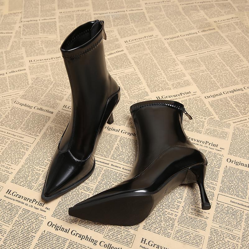 Nightclub Pointed Toe High Heel Women Ankle Boots Fashion Stripper Party Shoes Autumn Winter Modern Short Botas Para Mujer