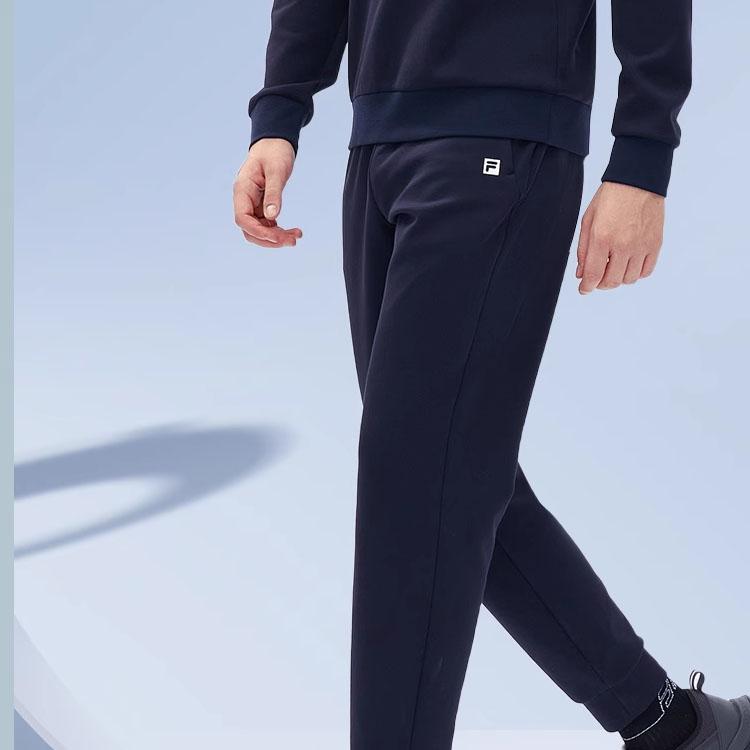 Fila Athletics Solid Logo Knitted Sports Pants Men Pants Royal-Blue A11M241612FNV