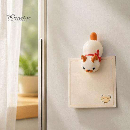 Decorative Magnetic Decor 3D Lying Cat Refrigerator Magnet, Cartoon Kitten Resin Fridge Animal Non-slip Whiteboard Magnets for Cabinet Locker,