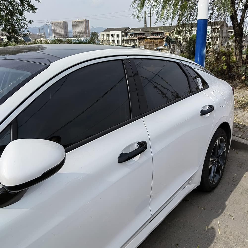 ABS Glossy Black Exterior Door Handle Cover Trim For Kia K5 Accessories     2024 2025 With Smart Keyhole (Not For Optima 2015-)