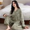 Pajamas women's spring and autumn pure cotton long-sleeved autumn 1011 new middle-aged mother autumn and winter high-end loungewear set
