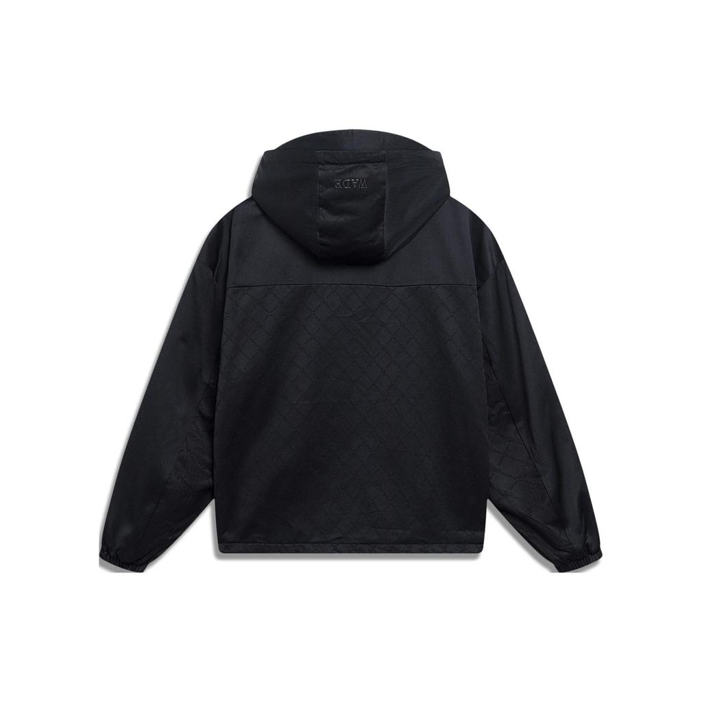 Li Ning Wade Series Solid Color Loose Fit Sports Windbreaker Men Outerwear Black AFDT077-1