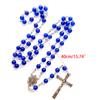 Rosary Necklace with for Cross Pendant Prayer Catholic Gift for Men Women Jewelr