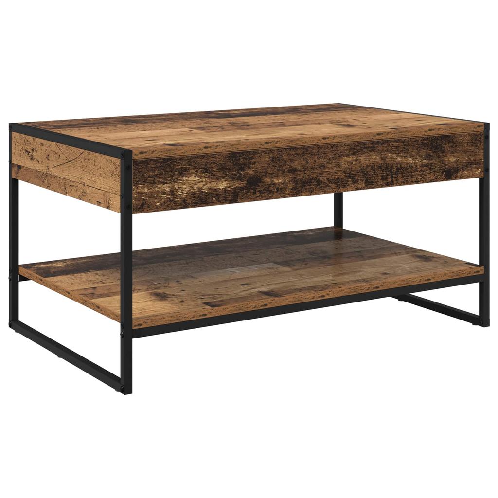 Coffee Table Reclaimed Wood Look 80 x 50 x 40 cm Wood Based Material