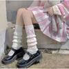 Women Autumn Winter Knit Arm Sleeves Kawaii Lolita Leg Warmers Fashion Fingerless Gloves