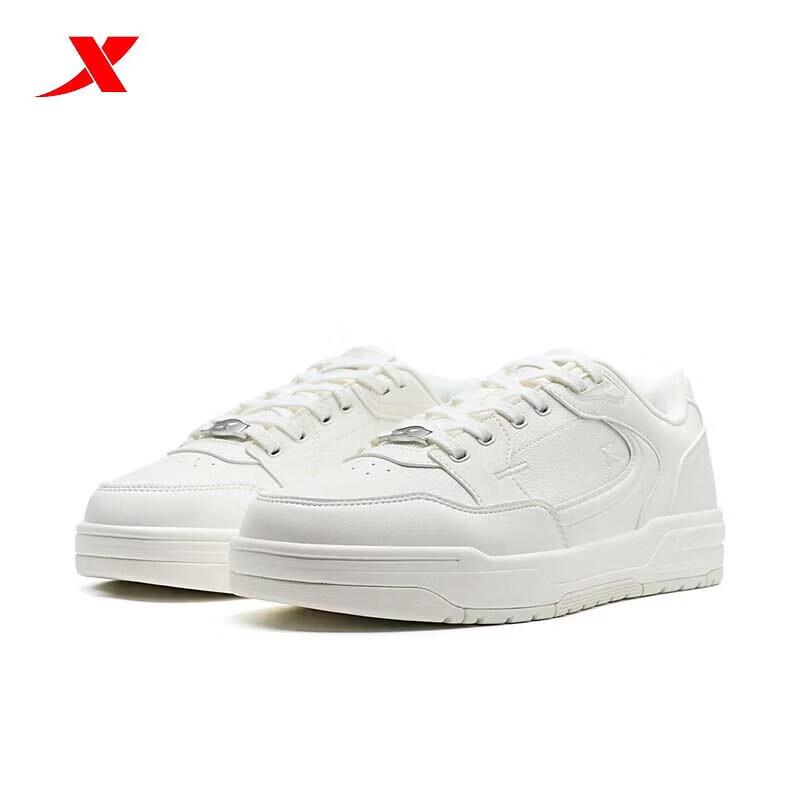 XTEP Men s White Thick-Sole Lightweight Casual Shoes 43