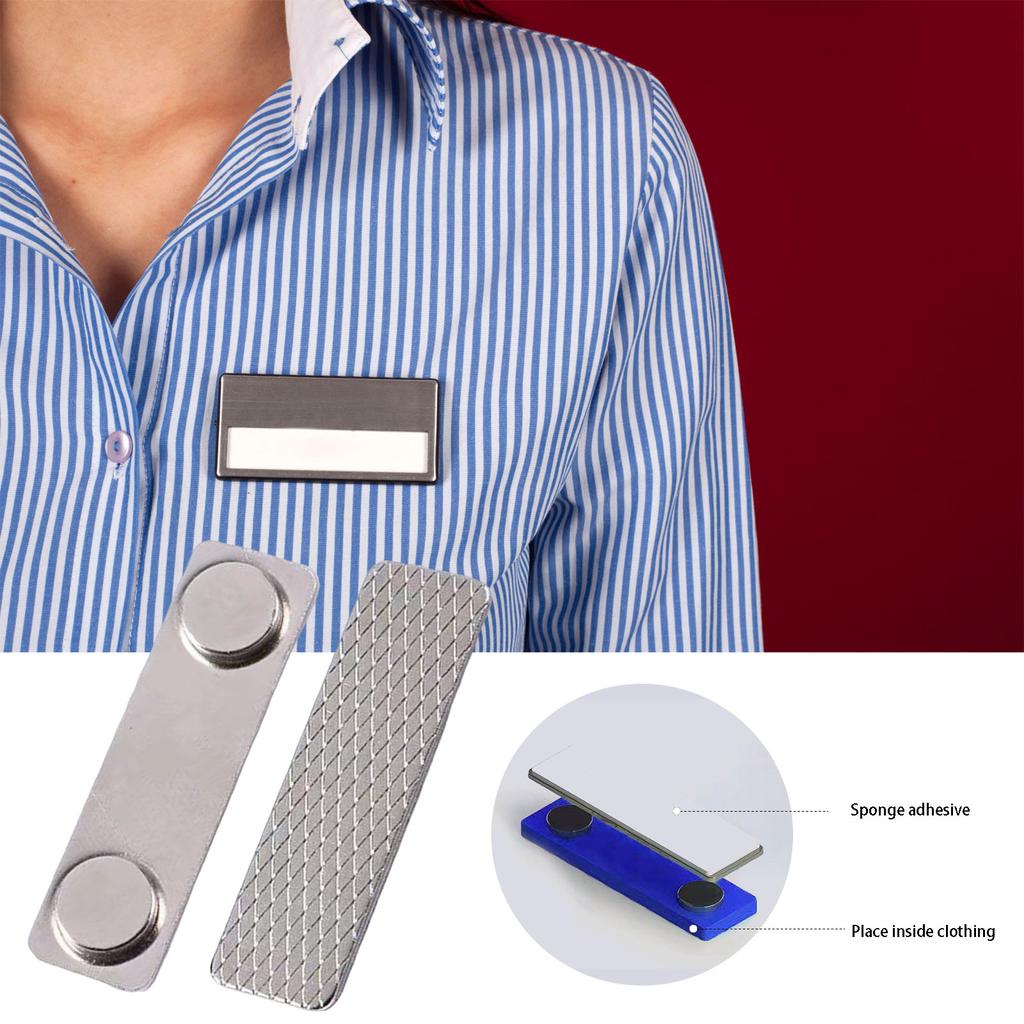Magnetic Badge Clasps Magnetic Clips for Name Tags ID Cards and Work Pins Secure Fastener for Office School or Events