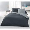 Double Duvet Cover Set - 220x240 Cm - 100% Cotton - Two-tone Light and Dark Grey