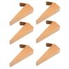 6pcs Door Stopper Wedge Polished Glossy Compact Wooden Firefighter Door Stopper for Home Apartment