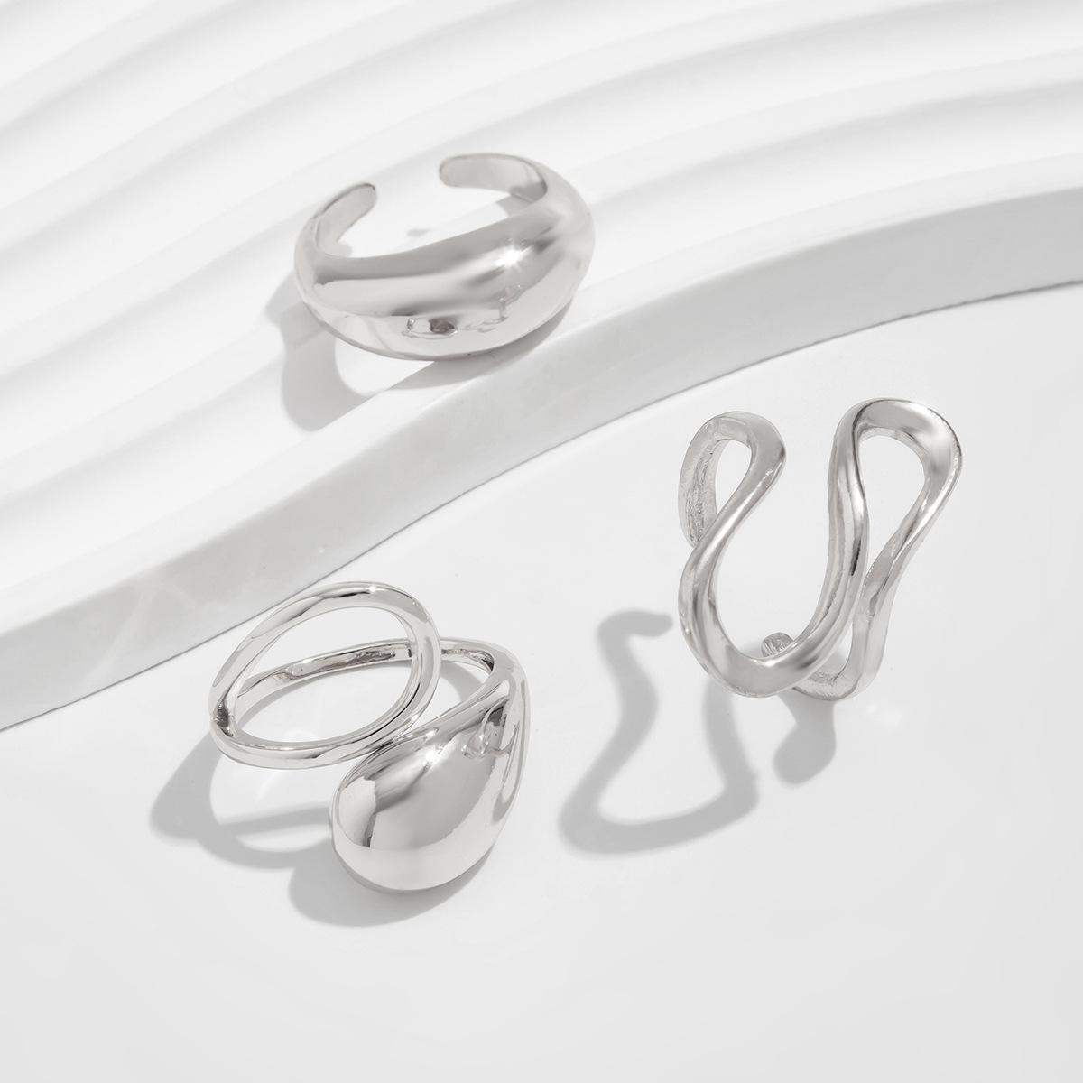 

Кольцо с открытым колечком в виде капли воды и холодного ветра, глянцевое, с оригинальным дизайном, модные женские украшения для поездок на работу