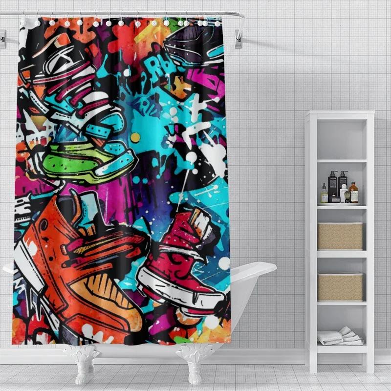 Home Shower Curtains for Bathroom Waterproof Fabric Modern Nordic Style Bathroom Curtains Shower Curtain