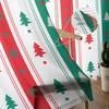 Christmas Tree Striped Snowflakes Sheer Curtains for Kids Bedroom Living Room Voile Window Curtains Tulle Drapes