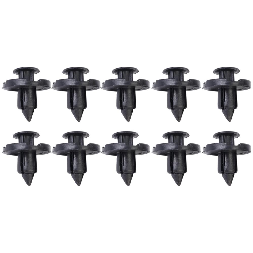 8mm Black Car Bumper Liner Retainer Clips Universal PP Fasteners for Auto Trims Panels Fenders Vibration-Resistant Rivet Buckle