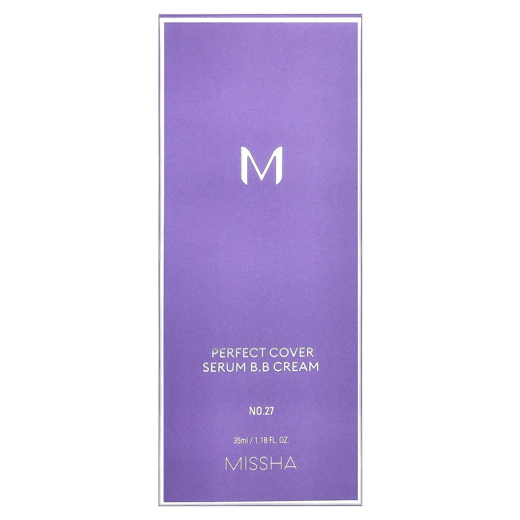 MISSHA Perfect Cover Serum BB Cream, No. 27 (Honey Beige), 35 Ml (1.18 Fl Oz)
