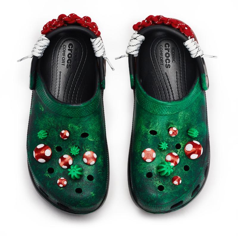 Crocs Classic Platform Clog 811 Special Shoe Case Red Mushroom Cactus Detachable Accessories Hole Shoes Women's Black Red Green