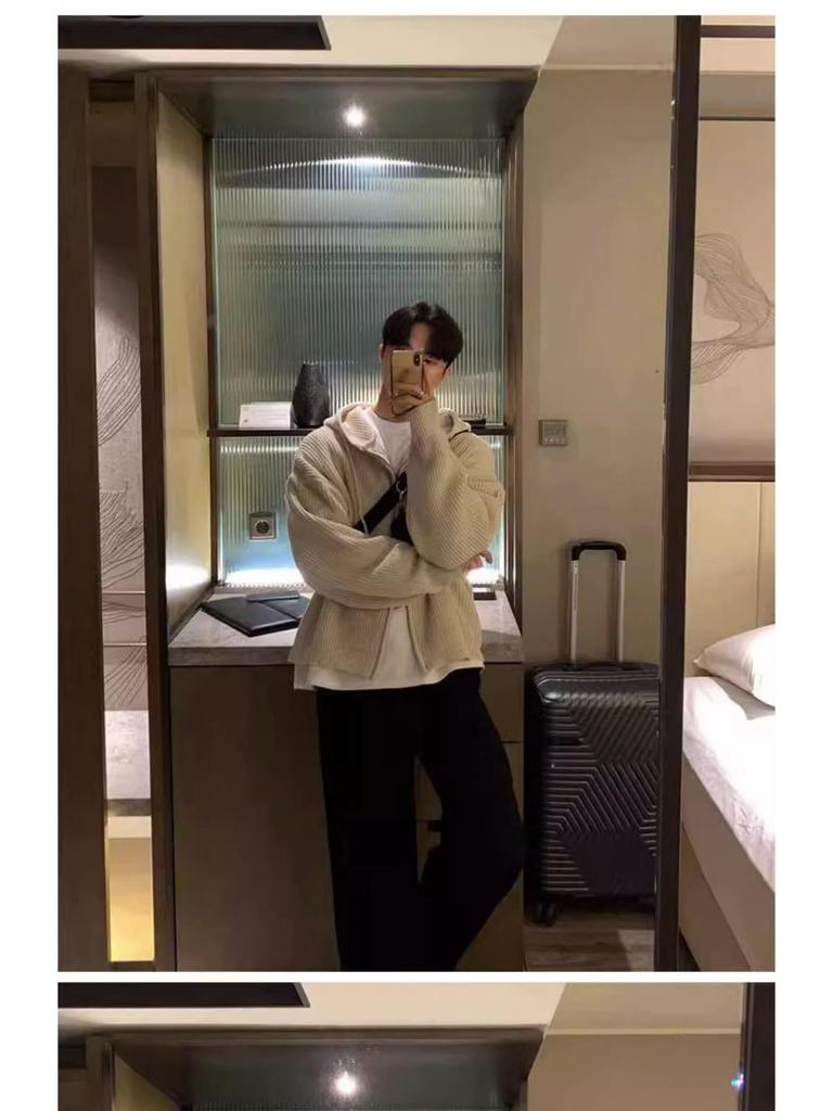 Herren Retro Strickjacke Mantel - Herbst Trend, Vielseitiger & Verdickter Pullover