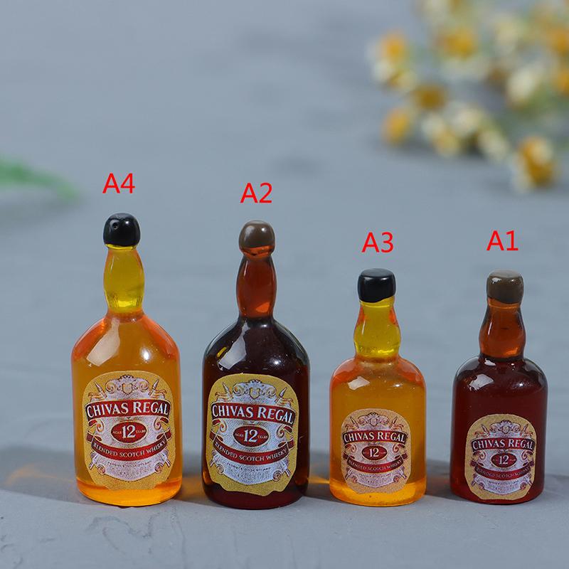 10Pcs Mini Wine Bottles Model Dollhouse Miniature 1:12 For Doll House Decoration