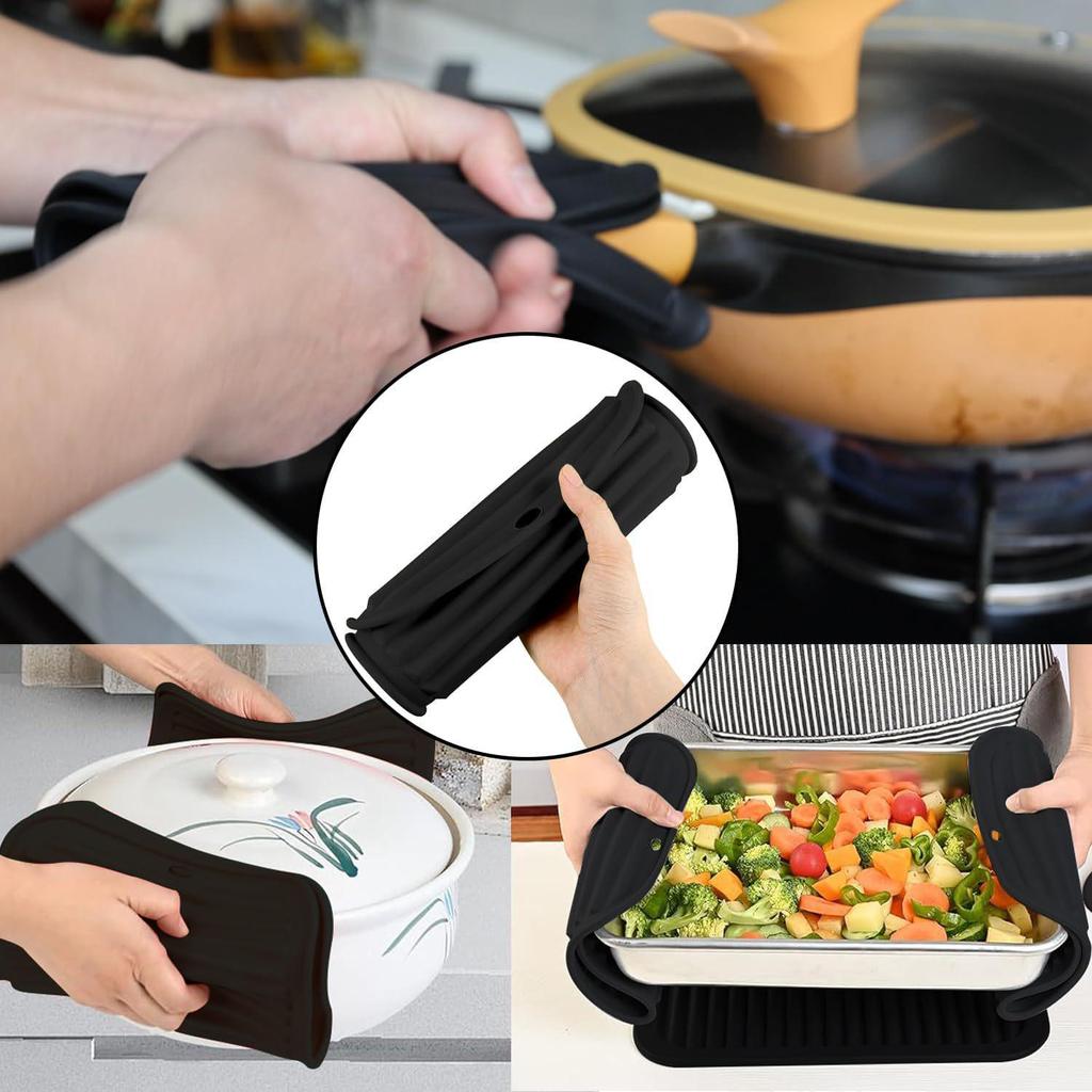 Silicone Wavy Insulated Pot Holder & Coaster - Anti-scald Square Placemat for Kitchen & Dining Table