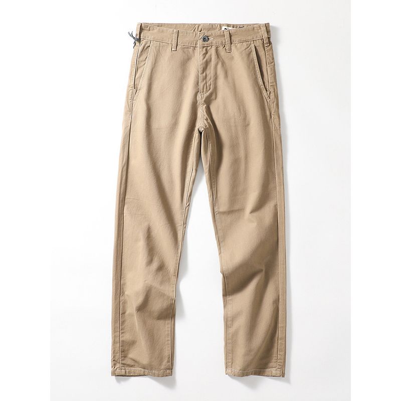 Amekaji Retro Cotton Thick Type Export Cargo Pants Khaki 32