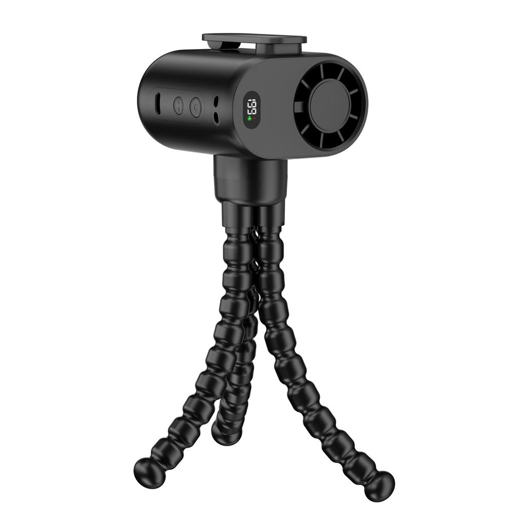 Portable High-Speed Waist Fan: USB Rechargeable, Strong Wind, Low Noise, Ideal for Outdoor High Heat.