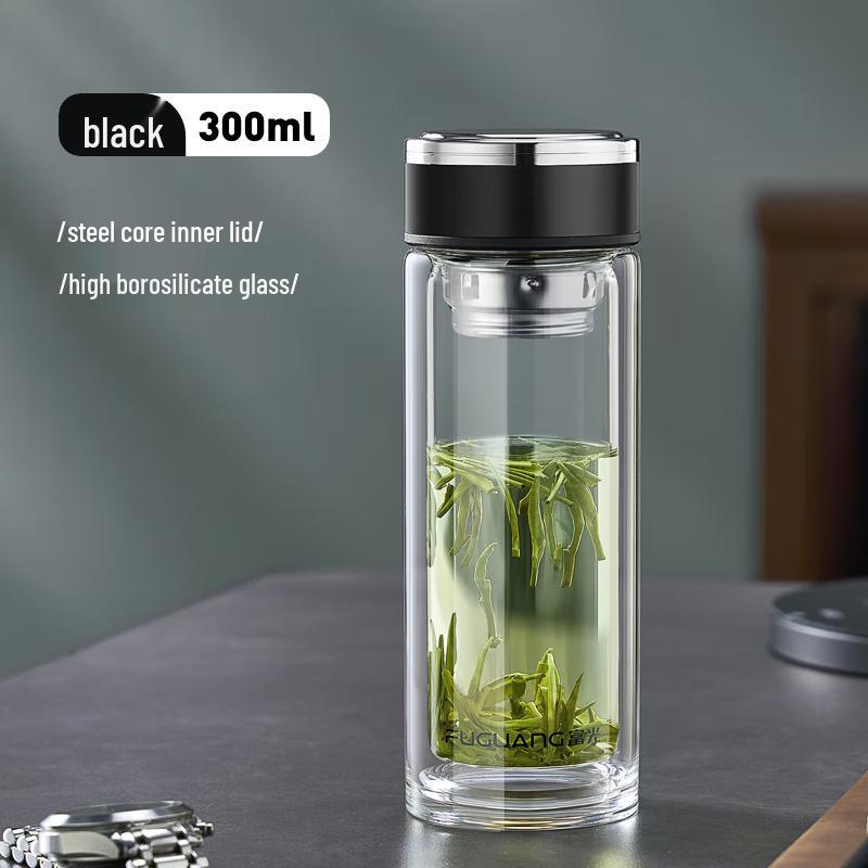 FUGUANG G2116 Double-Layer Glass Tea Cup with Infuser