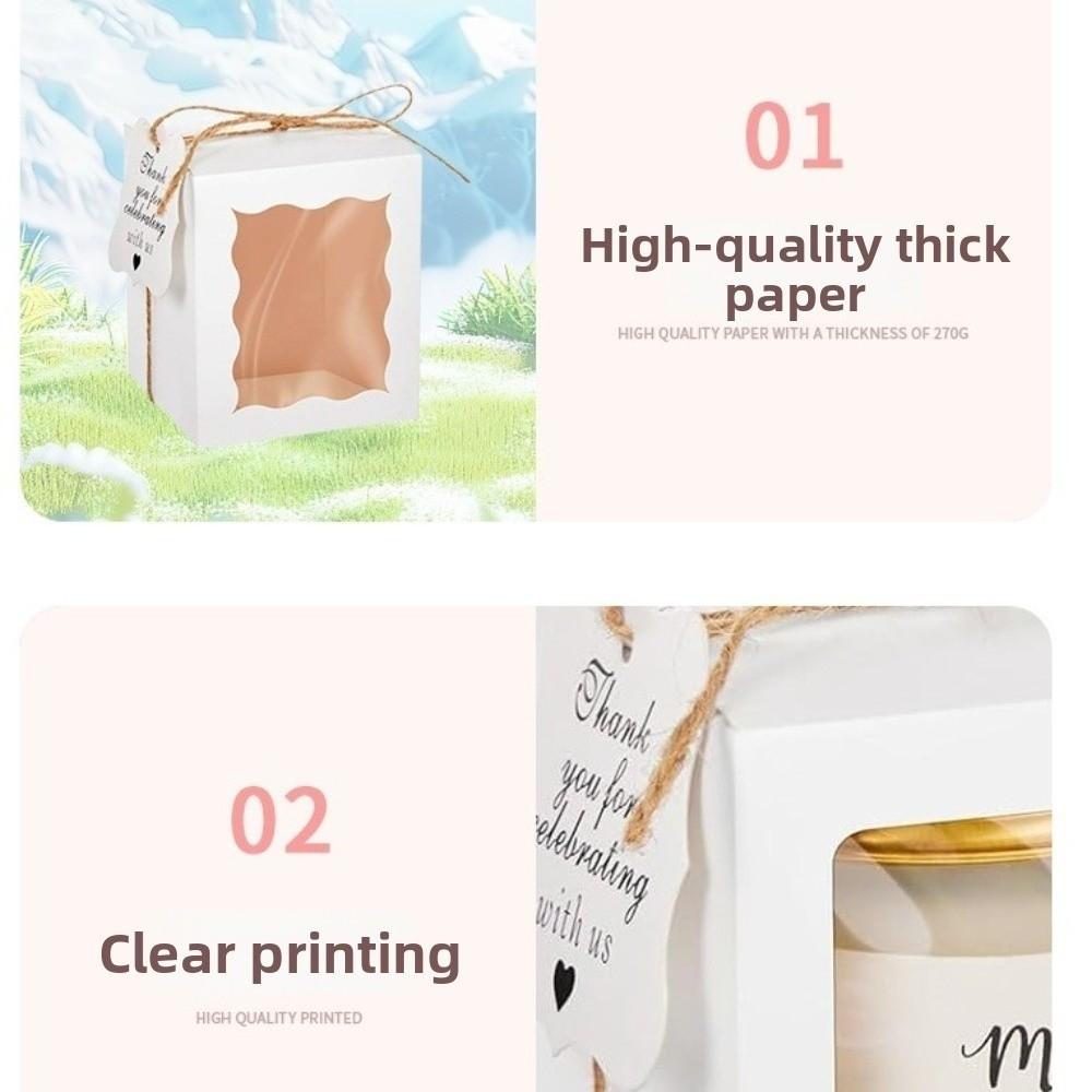 10pcs Top Quality Clear Window Packaging With Tags Folding Retro Boxes Special Occasions