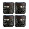 Solar Wall Lamp, Seven Color Changing Projector Light, with Hollow Pattern Design IP65 Waterproof Wall Light, for Outdoor Patio Garden Fence Decor