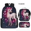 Backpack Unicorn Unicorn Animal Student School Bag, Digital Color Printing Animation Cartoon Backpack