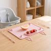 Multi-functional Activity Pad Silicone Baby Placemat with Suction Cup, Toddlers Eating Food Mat Mats Anti-fall Rope, Foldable for Kids Non Slip Table