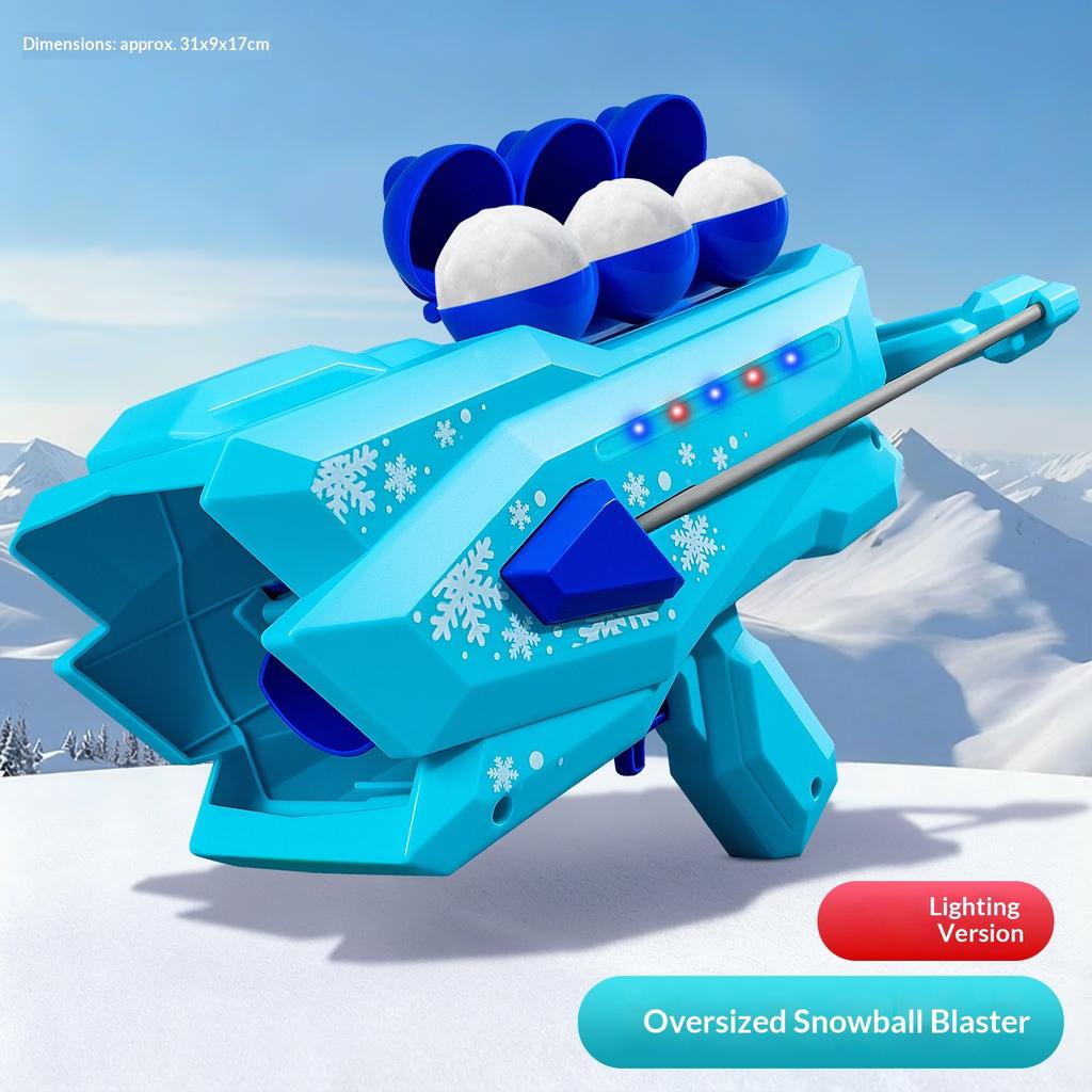Snowball Launcher Triple Barrel Snow Gun Winter Outdoor Snow Fight Toy Parent Child Interactive Snow Play Tool For Kids Adults
