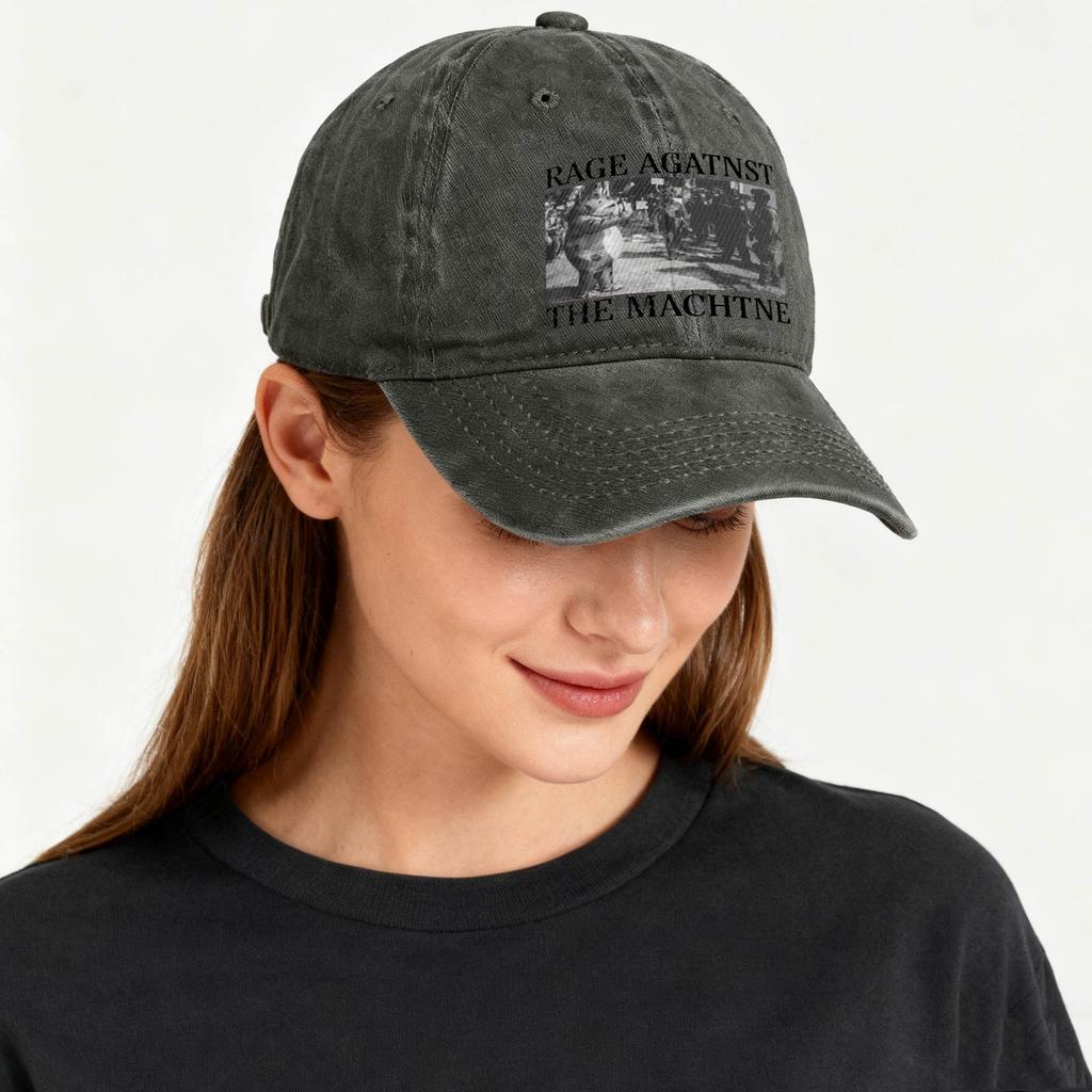 Cap Mens Womens Print Distressed Adjustable Sun Hat Cotton Funny Hats