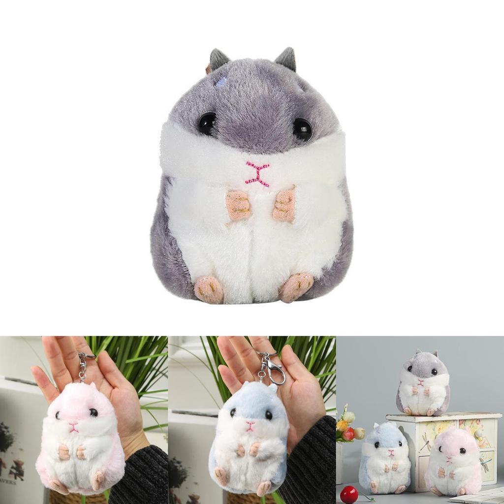 Adorable Hamster Plush Keychain Cute Cartoon Doll Soft Toy For Gift Giving