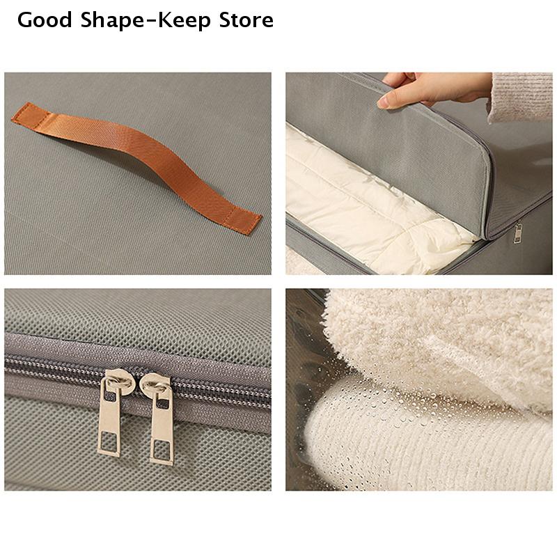 Waterproof And Dustproof Clothing Storage Box, Large Capacity Transparent Foldable And Portable Bedroom Organizer.
