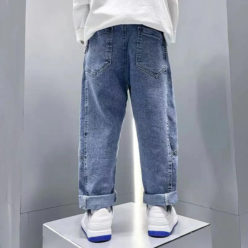 Boys Spring Casual Jeans Korean Fashion Straight Trousers Children's Trousers, Autumn Children's Trousers