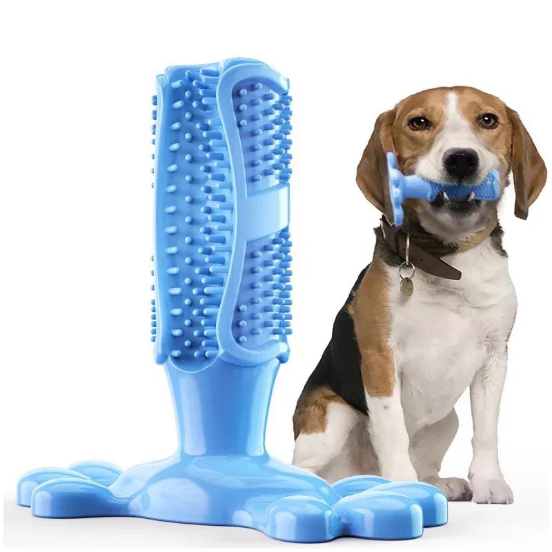 Pet Dog Toothbrush Chew Toy for French Bulldog Teeth Cleaning Puppy Teeth Grinding Stick Bone Toy