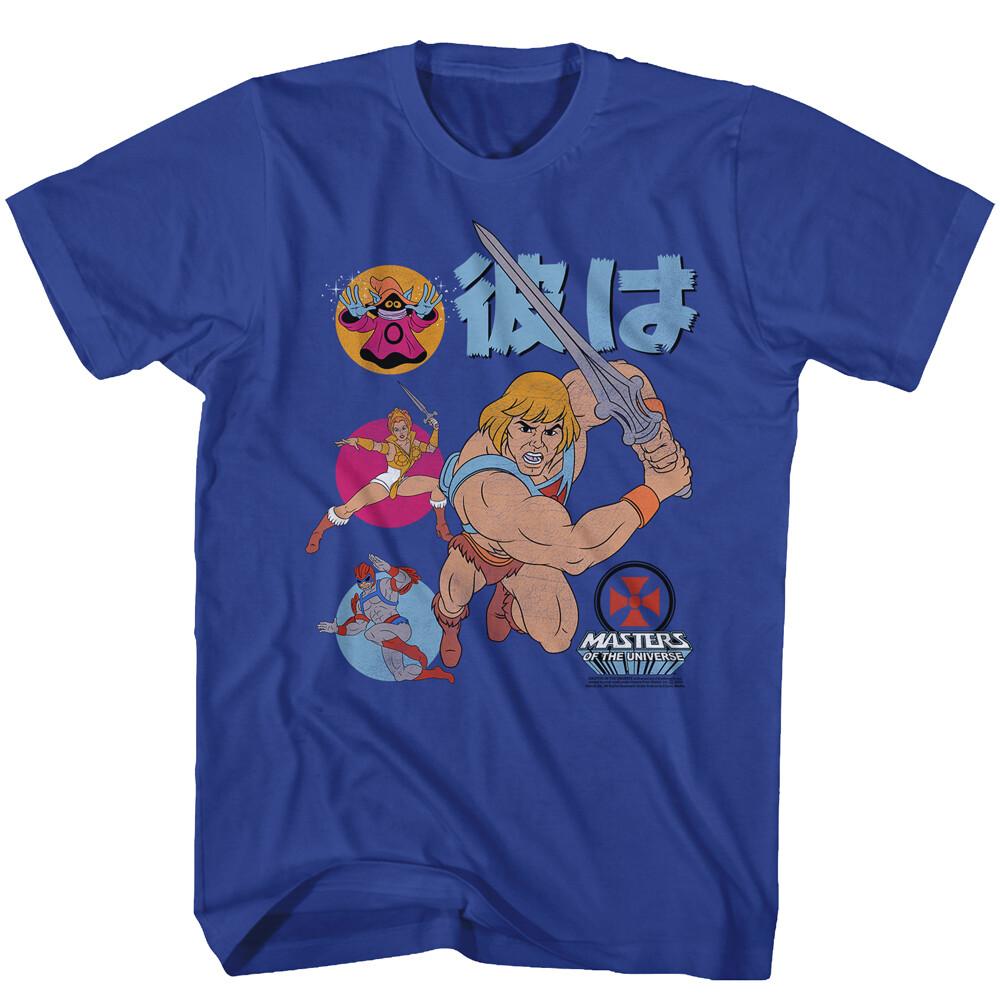 Masters Of The Universe He Man Orko Teela Hordak Japanese Letters Men T Shirt XXXXL