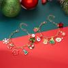 Enamel Drip Christmas Necklace Rhinestone Santa Claus Bracelet Snowflake Necklace  Christmas