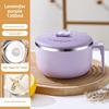 1300ml Stainless Steel Ramen Bowl With Lid Large Instant Noodle Bowl Portable Fruit Salad Rice Soup Bowl Kitchen Tableware