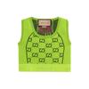 Gg Jersey Jacquard Sleeveless Top 'Fluo Yellow/Black' Women's 693286-XJEFY-7401
