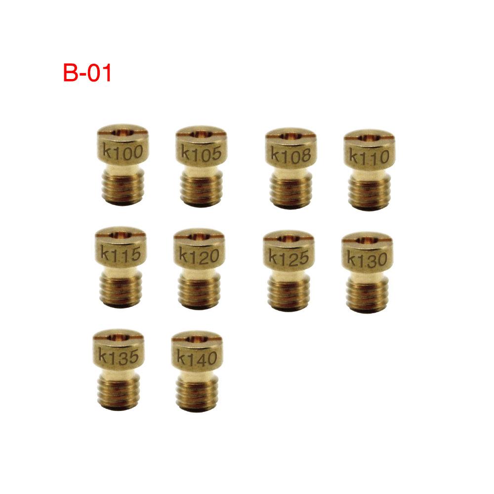 ZSDTRP Carburetor Main Jet Kit 10pcs Set Slow/Pilot Jet & 10pcs Main Jet For PWK Keihin OKO CVK PE Carburetor