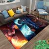 Dota 2 Themed Rug with Colorful Characters and Dynamic Action Suitable for use as an anti-slip game mat for living room and bedroom sofas