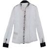 NARACAMICIE unused race Long sleeve race blouse Cut and sewn ruffles Women Used