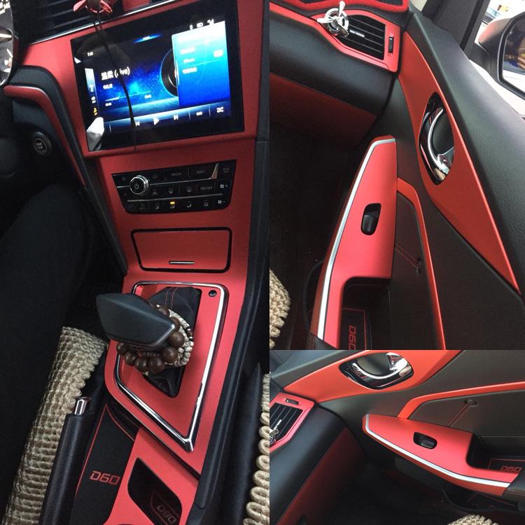 Venucia D60 Center Console Carbon Fiber Protective Stickers for Gear Shift & Window Lift Decoration