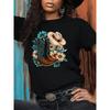 Blumen Cowboy Stiefel Damen T-Shirt - Western Style Grafik, Country-inspiriertes Print für Lässige Tägliche Kleidung