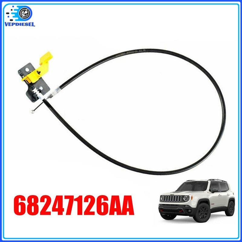 1pc Hood Release Cable Replacement 68247126AA For 2015-2018 Jeep Renegade 1.4L 2.4L Car Accessories