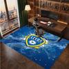 Leeds United Voetbal Print Kristalfluweel Tapijt, Comfortabel Waterabsorberend Antislip Binnen Vloerkleed