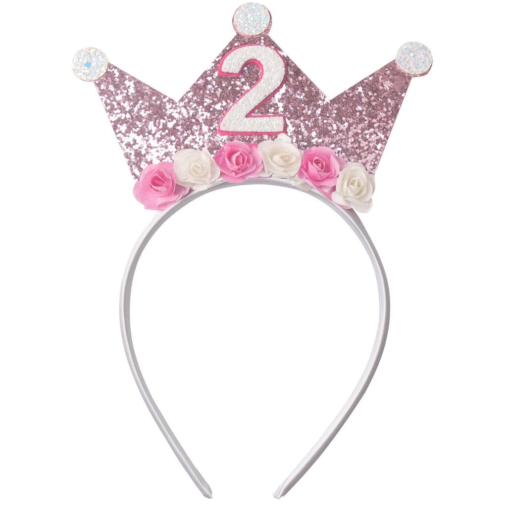 Children's Birthday Princess Crown Headband - Party Decoration Props for Girls